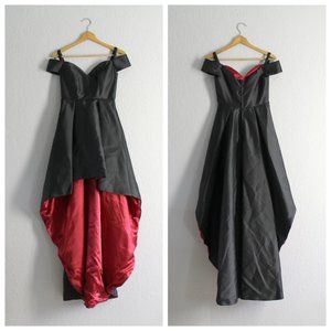 Windsor Black Red Sweetheart High Low Dress prom homecoming special event 3/4 XS